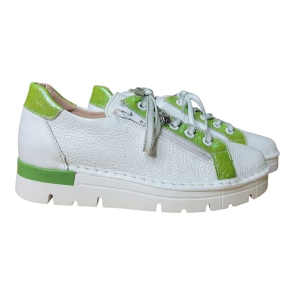 DEPORTIVOS PIEL BLANCO/VERDE - Imagen 5