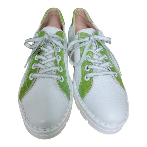 DEPORTIVOS PIEL BLANCO/VERDE - Imagen 3