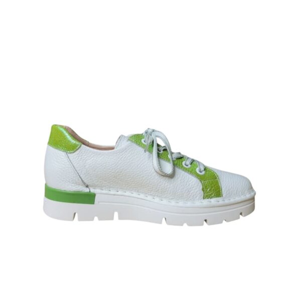 DEPORTIVOS PIEL BLANCO/VERDE - Imagen 7
