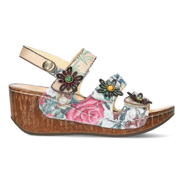 SANDALIA BEIGE ESTAMPADA