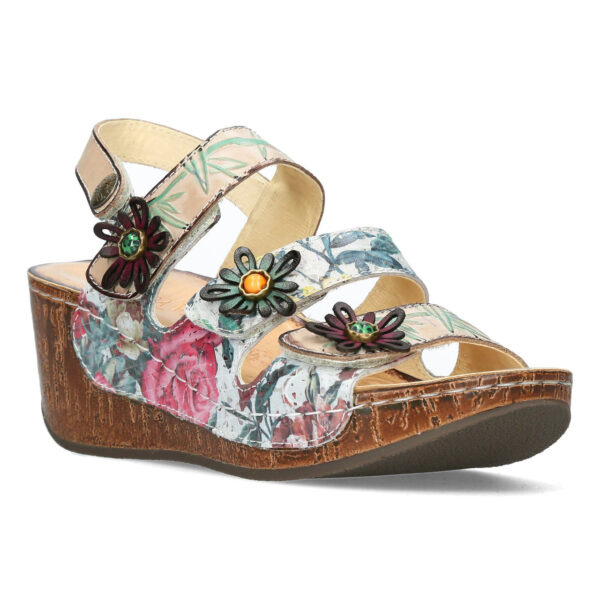 SANDALIA BEIGE ESTAMPADA - Imagen 4