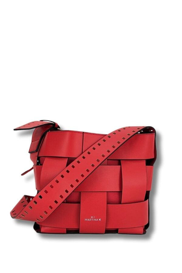 BANDOLERA ENREJADA ROJA