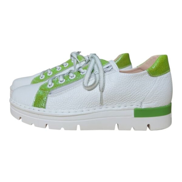 DEPORTIVOS PIEL BLANCO/VERDE