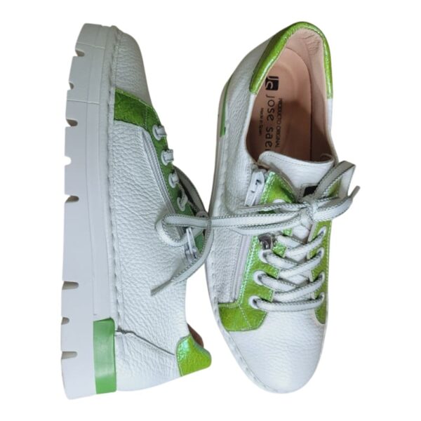 DEPORTIVOS PIEL BLANCO/VERDE - Imagen 6