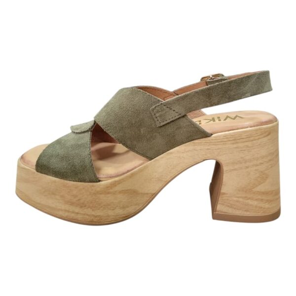SANDALIA VERDE PLATAFORMA - Imagen 6