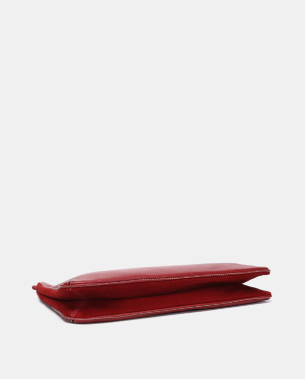 BOLSO DE HOMBRO EN PIEL ROJA - Imagen 6