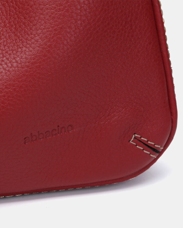 BOLSO DE HOMBRO EN PIEL ROJA - Imagen 8